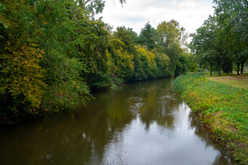 City park in Eindhoven, autumn, Netherlands. Nature.