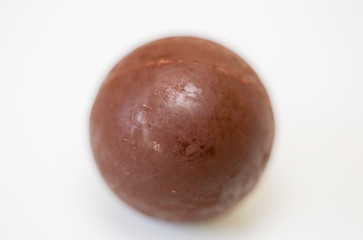 Yummy chocolate candies on white background - Image