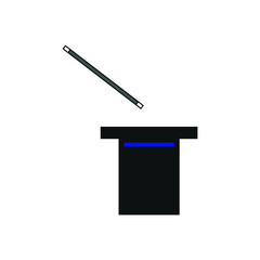 vector icon of simple shapes of hat magician's hat hat