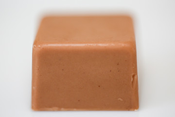 Yummy chocolate candies on white background - Image