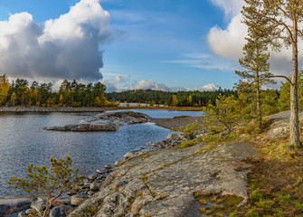 Fototapeta na wymiar Kajosaari island, lake Ladoga, Karelia, Russia.