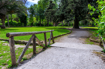 Obraz premium The National Garden (formerly the Royal Garden) is a public park in Athens city, Greece. It is located between the Greek Parliament building (Syntagma square)and the area where the Zappeion Megaron is