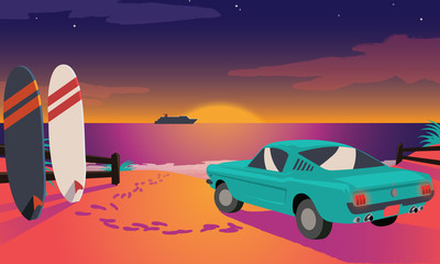 Old School on the Beach