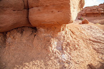 Hard rock turns to sand almost before your eyes in Kodachrome Basin State Park, Utah
