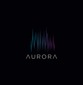 Aurora Logo Icon Design Template Vector Stock Illustration