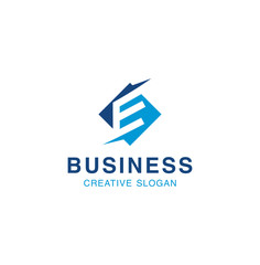 Square Initial Letter E Logo Design Inspiration Vector Illustration Finance Business