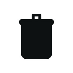 garbage bin simple shapes icon vector