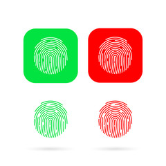 Fingerprint. Digital security authentication concept. Biometric authorization. Identification. 