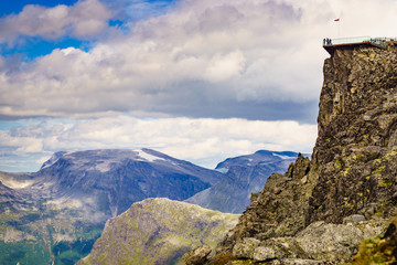Mountains landscape with Dalsnibba viewpoint, Norway
