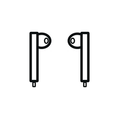 vector simple shapes icon of wireless headphones