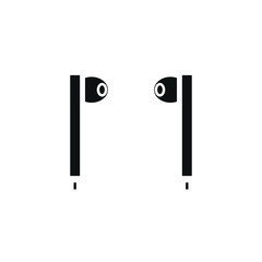 vector simple shapes icon of wireless headphones