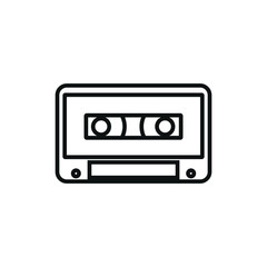 cassette tape simple shapes icon vector