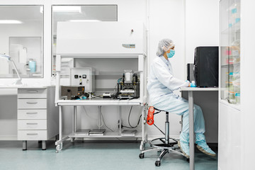 Laboratory for the production of biomaterials. People do research.