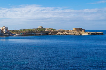 Fototapeta na wymiar View of the town and coastline Marsalforn, Gozo, Malta, Europe