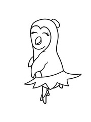 pinguin ballerina tänzerin tanzen spaß weiblich hübsch schön süß niedlich klein lieb kind küken vogel eis nordpol südpol kalt kälte schnee winter zoo tier