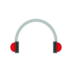 vector icon of simple canvas shapes to headphones