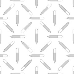 Seamless pattern nail file. Vector texture black on a white background. Thin lines symbol. Design for banner, flyer, poster or print, websites, web design, mobile app on white background.