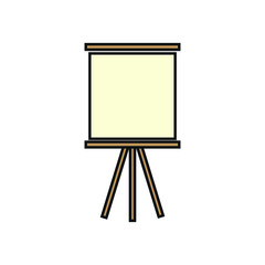 vector icon of simple canvas shapes to paint on easel