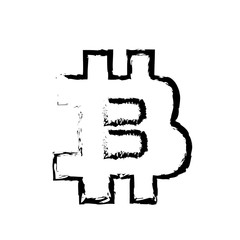 Bitcoin sign icon vector illustration isolated