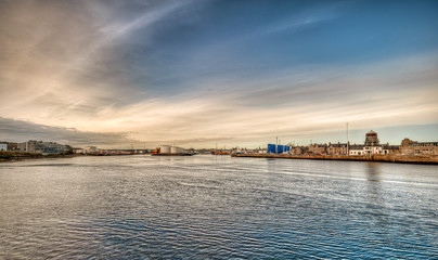 Naklejka premium Aberdeen harbour, Scotland, United Kingdom.