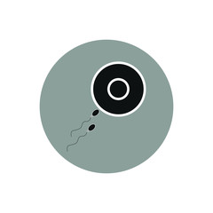 vector icon of simple forms of sperm