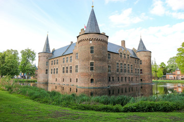 Fototapeta na wymiar View to beautiful medieval castle Helmond, Netherlands