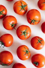 Tomatoes isolated on a white background.