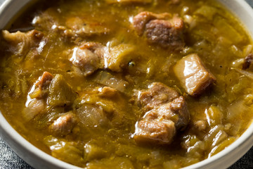 Homemade Colorado Pork Green Chili Soup