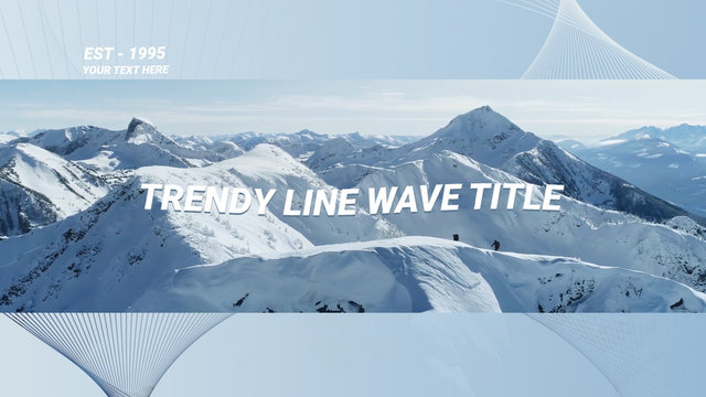 Trendy Line Wave Title