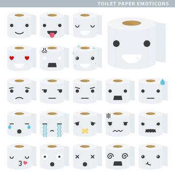 toilet paper emoticons