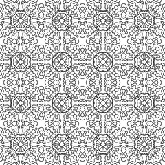 Abstract fantasy thin line seamless pattern. Geometric background. Creative wrapping paper. Vector illustration.    