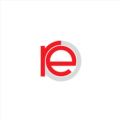 RE letter logo design template for use any business purpose