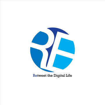 RE letter logo design template for use any business purpose