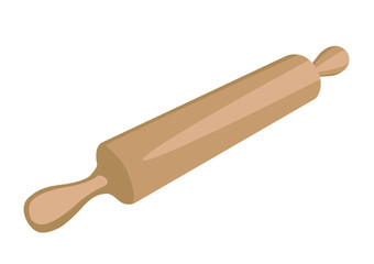 Rolling pin isolated vector illustration isolated