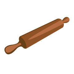 Rolling pin isolated vector illustration isolated