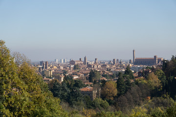 panoramic view of Bologna, Itay