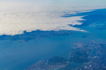 aerial view of the San Francisco bay