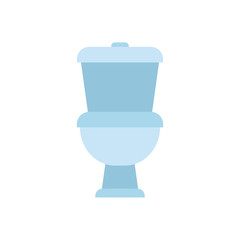 Isolated toilet icon flat design