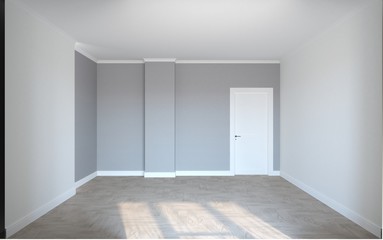 empty room, interior visualization, 3D illustration