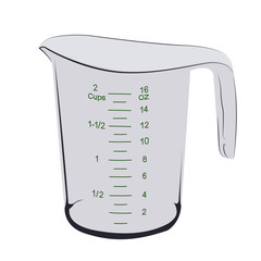 Measuring cup realistic vector illustration isolated