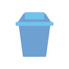 Isolated trash icon flat design