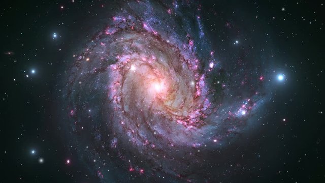 spiral galaxy M83 stars floating through space some elements furnished by NASA images