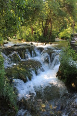 A small waterfall in the natural Park of Krka Croatia