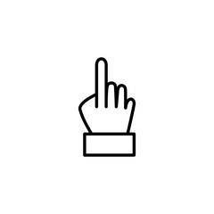Social media hand icon line design