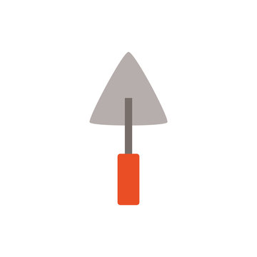Isolated construction trovel flat design
