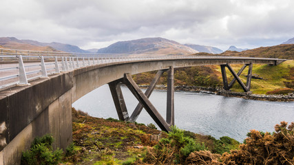 Kylescu bridge carrying the A894 over a loch