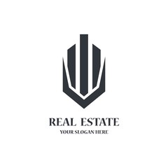 Real estate logo template vector icon