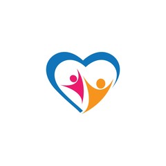 Fototapeta premium Love logo template vector icon