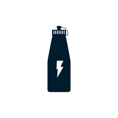 Isolated cycling water bottle icon flat design