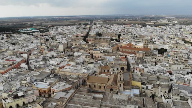 Nardo city near Lecce in Salento aerea in Puglia, Aerial View